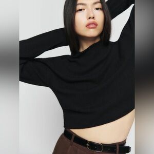 Reformation Cropped Cashmere Turtleneck